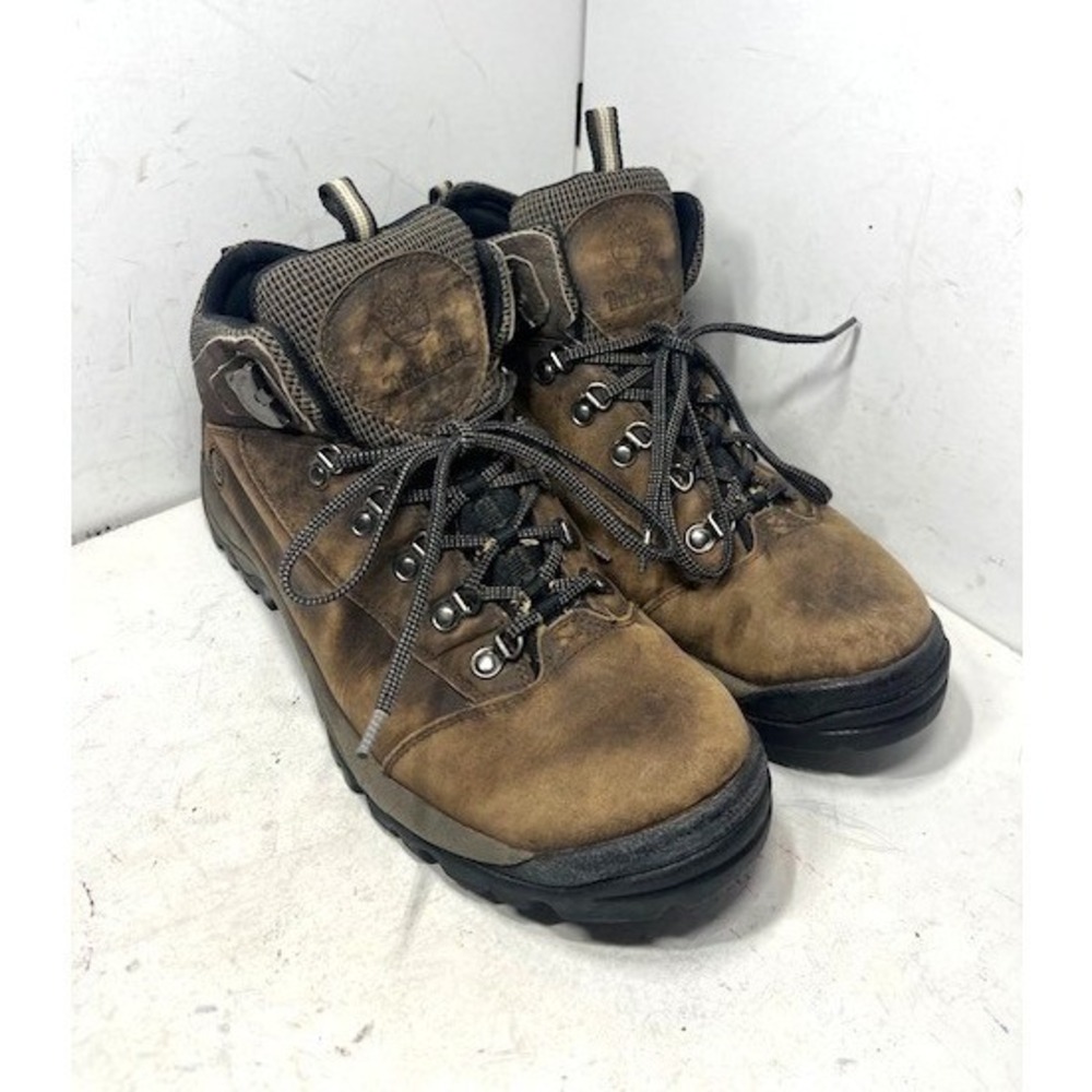 Timberland Mens Flume Mid Waterproof Hiking Boots Brown Leather 81194 Size 12M